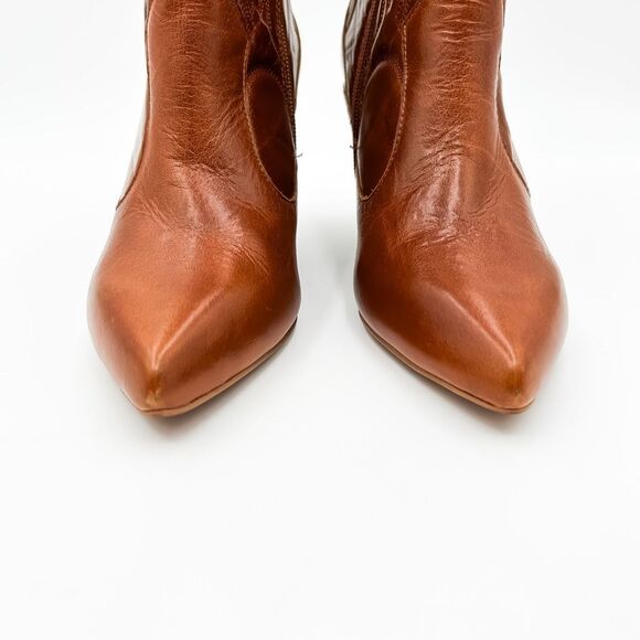 Jeffrey Campbell Leather Midpark Western Boots Ankle Pointed Toe Booties Size 7 - Picture 3 of 10